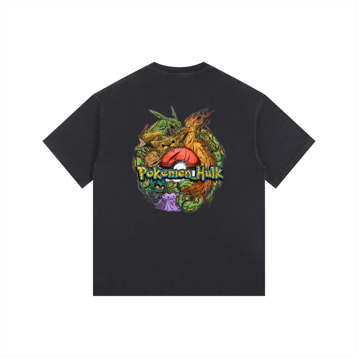 PHT  Vintage Washed Oversized Cotton T-Shirt Colour Logo