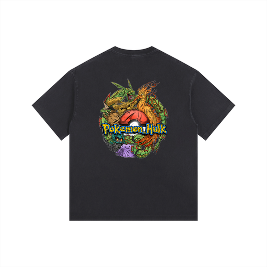 PHT  Vintage Washed Oversized Cotton T-Shirt Colour Logo