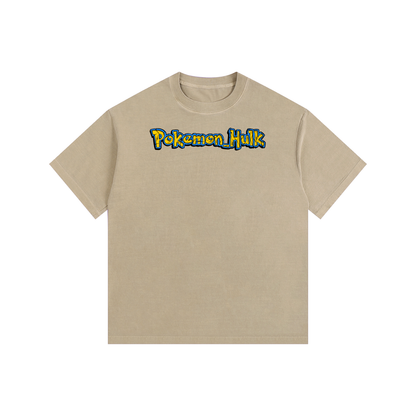 PHT Vintage Washed Oversized Cotton T-Shirt B&W Logo