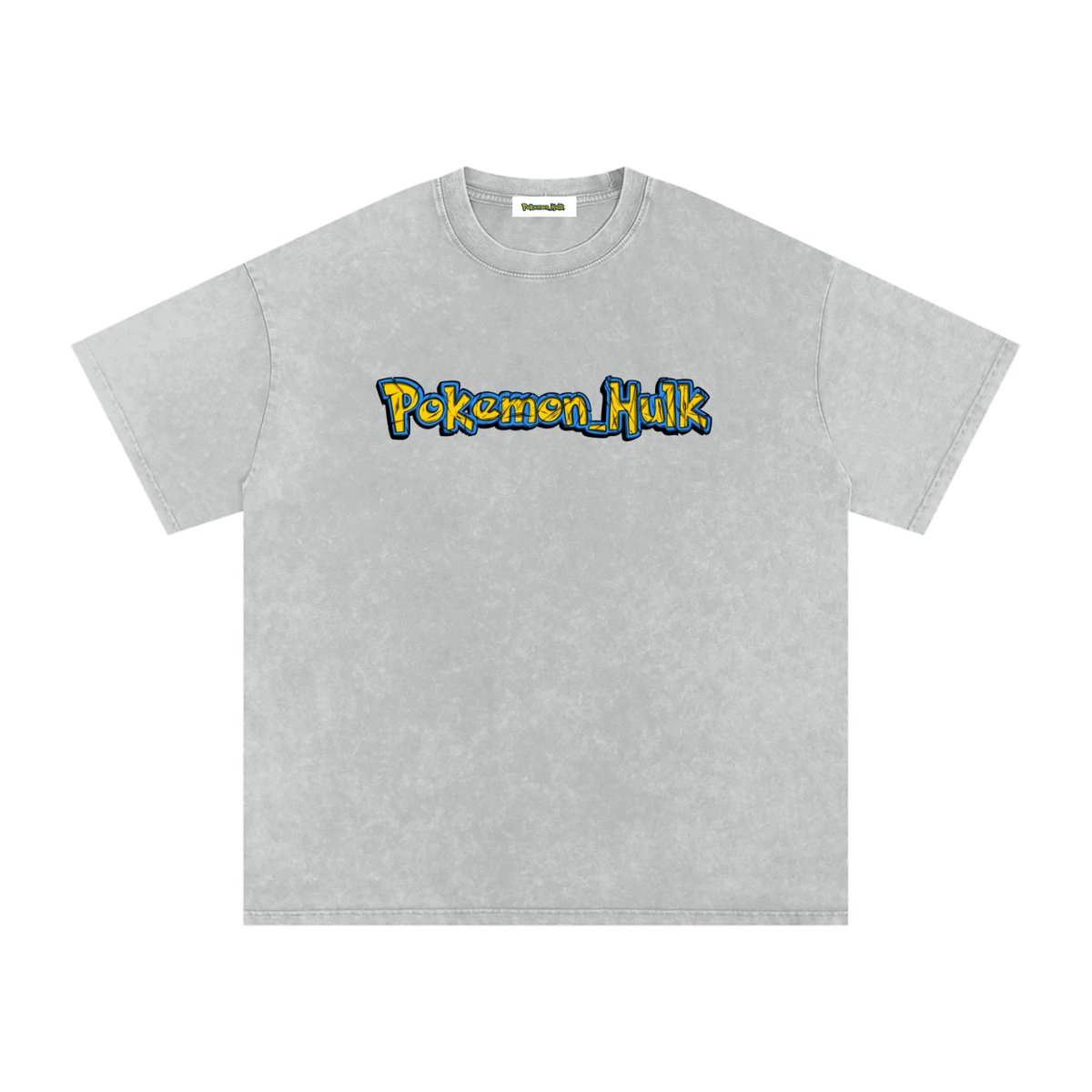 PHT Snow Washed Oversized Cotton T-Shirt B&W Logo