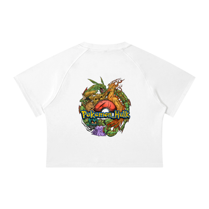 PHT Women's Mineral Wash Raglan Crop T-Shirt