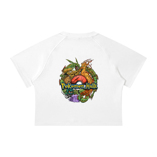 PHT Women's Mineral Wash Raglan Crop T-Shirt