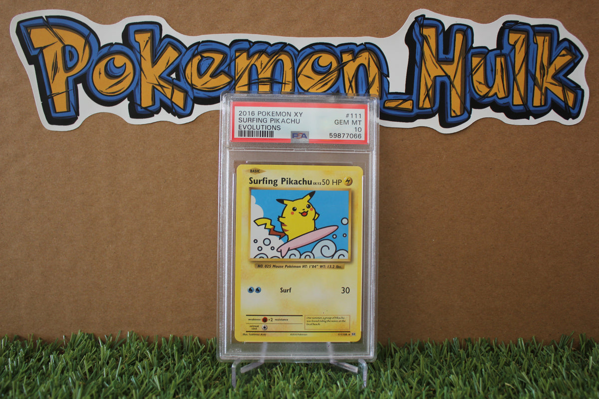 2016 Evolutions Surfing Pikachu #111 PSA Gem Mint 10