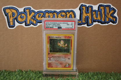 2001 1st Edition Blaine's Moltres PSA 8 Low POP Swirl 🌀