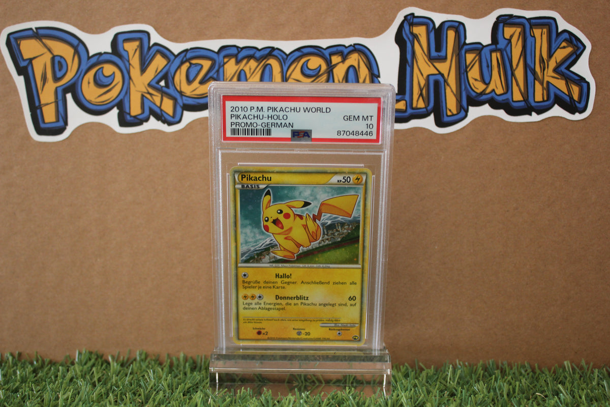 2010 Pikachu World Promo Holo - German PSA 10 LOW POP