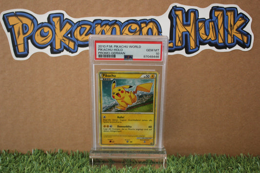 2010 Pikachu World Promo Holo - German PSA 10 LOW POP