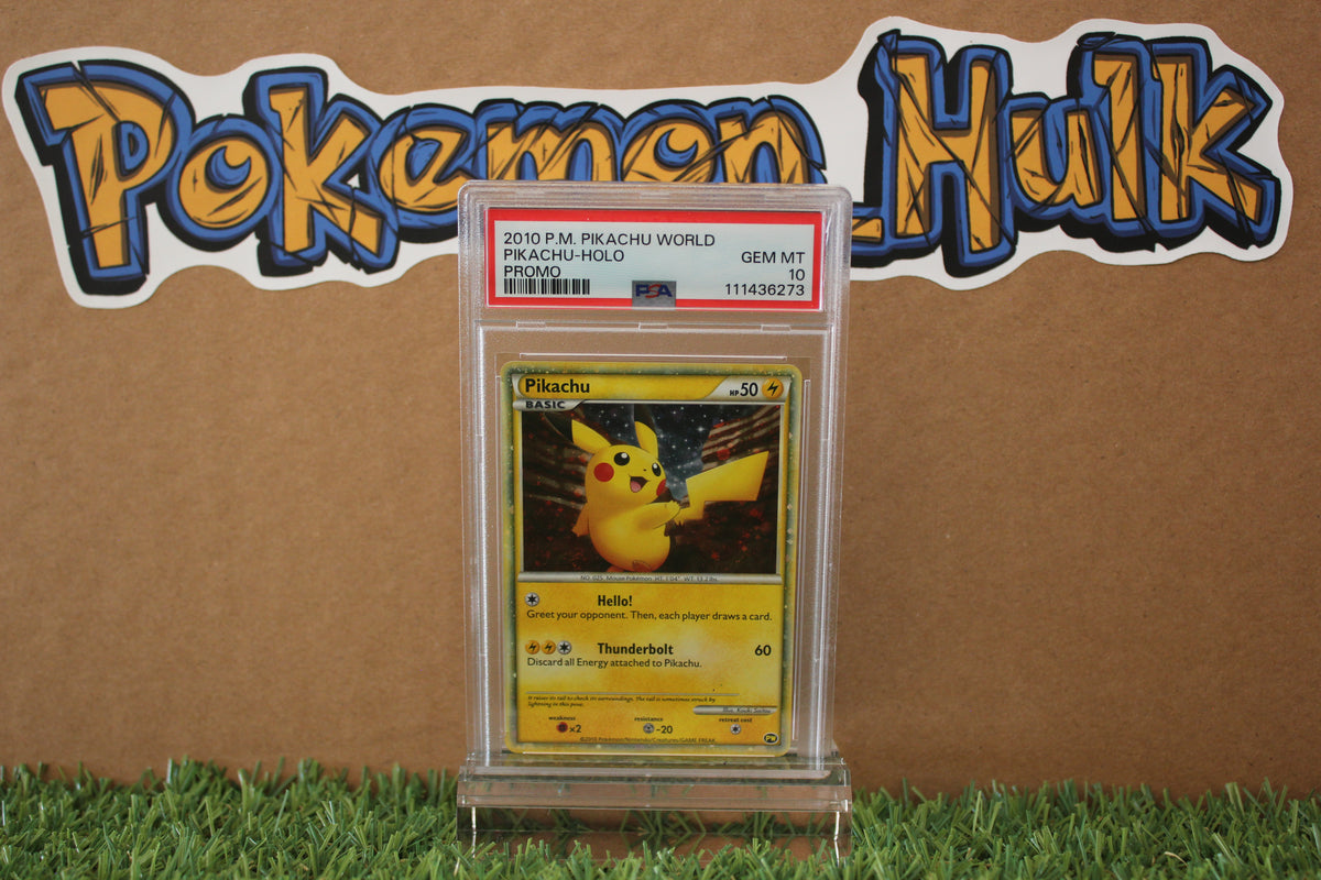 2010 Pikachu World Promo - English PSA 10 Swirl 🌀