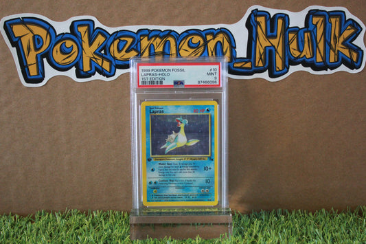 1999 Fossil 1st Edition Lapras #10 Holo PSA 9