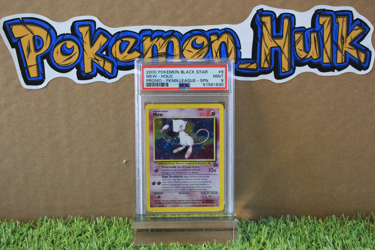 2000 Pokemon League Mew Black Star Promo #9 Spanish Insanely LOW POP With Foot SWIRL 🌀