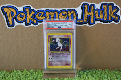 2000 Pokemon League Mew Black Star Promo #9 Spanish Insanely LOW POP With Foot SWIRL 🌀