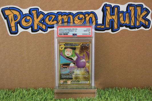 2025 Rocket's Crobat #242 Gold Hyper Rare Destined Rivals PSA 10
