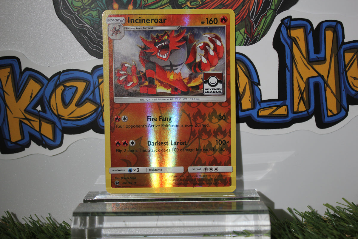 Incineroar 26/149 Reverse Holo Pokémon League NM