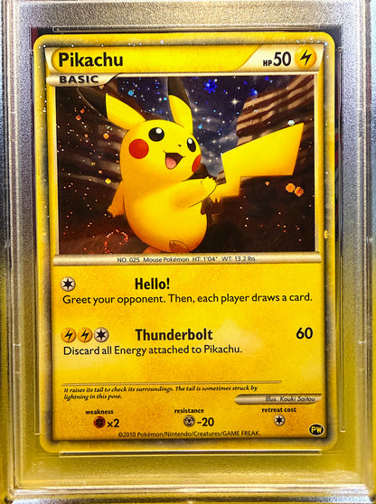 2010 Pikachu World Promo - English PSA 10 Swirl 🌀
