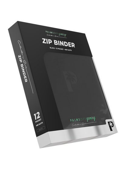 Collector's Series 12 Pocket Zip Binder - Black