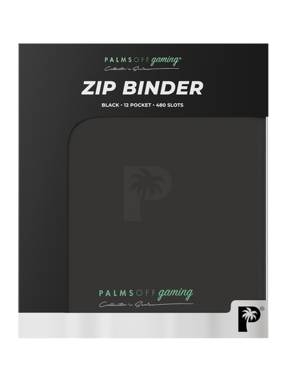 Collector's Series 12 Pocket Zip Binder - Black