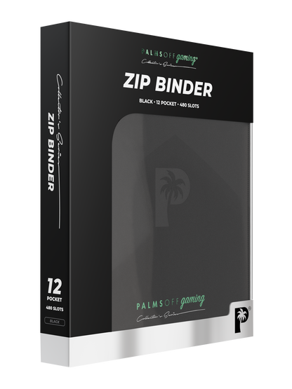 Collector's Series 12 Pocket Zip Binder - Black