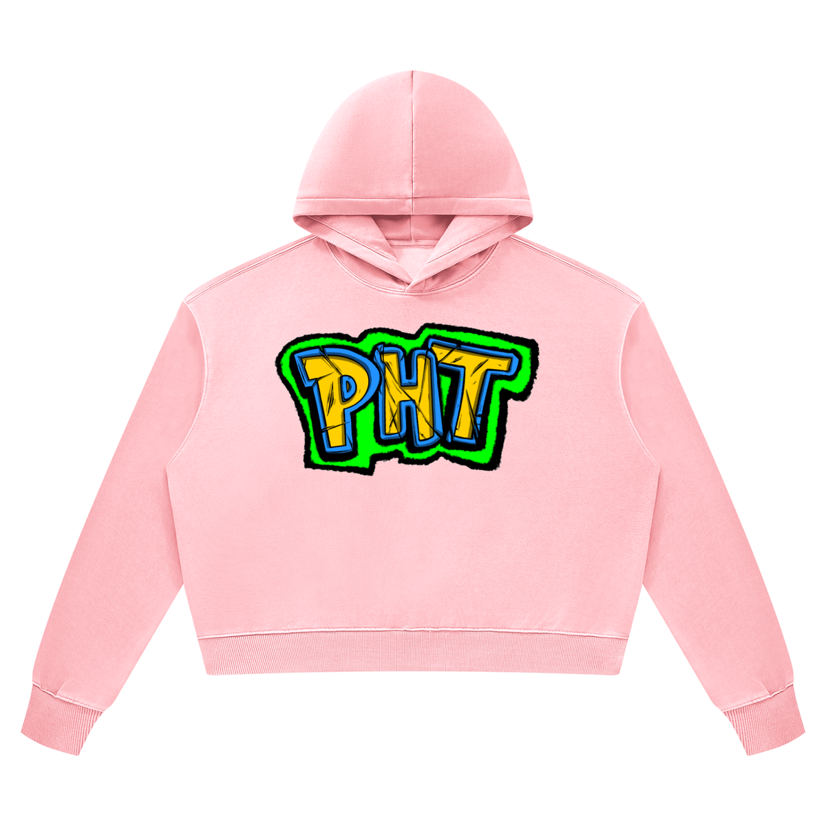 PHT Women’s Vintage Wash Heavyweight Hoodie Colour Logo