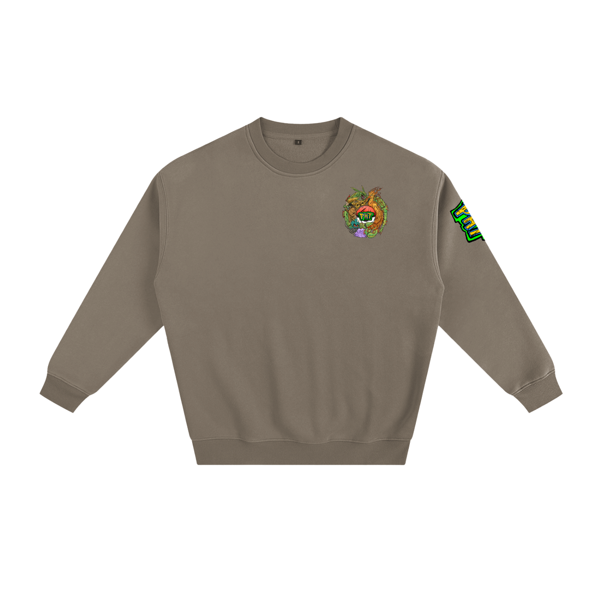 PHT Fleeced Sweatshirt B&W Logo