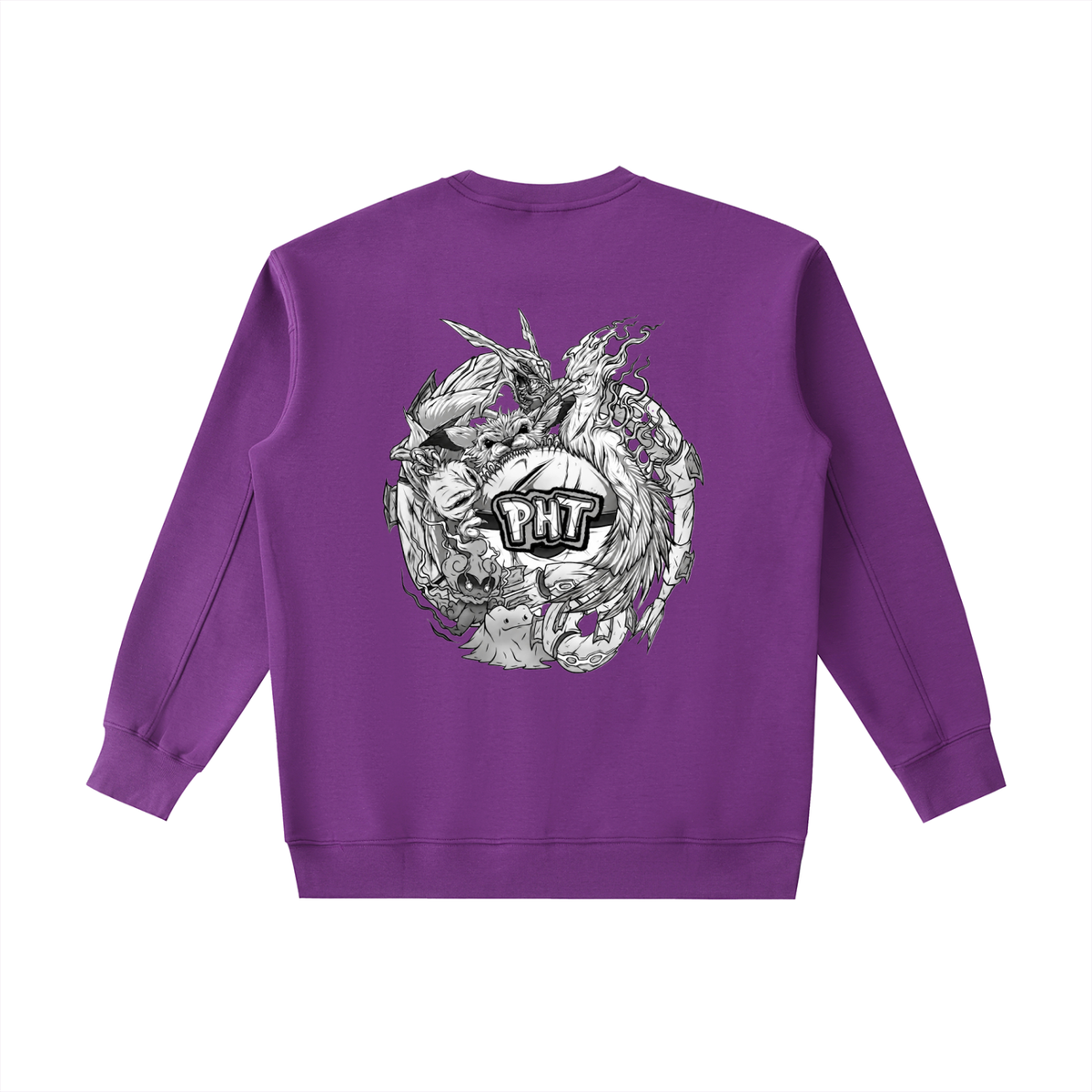 PHT Essential Heavyweight Crewneck Sweatshirt B&W Logo