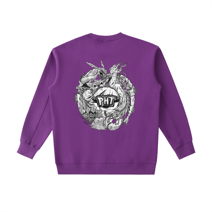 PHT Essential Heavyweight Crewneck Sweatshirt B&W Logo
