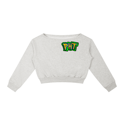 PHT Women's Off-Shoulder Sweatshirt Colour Logo