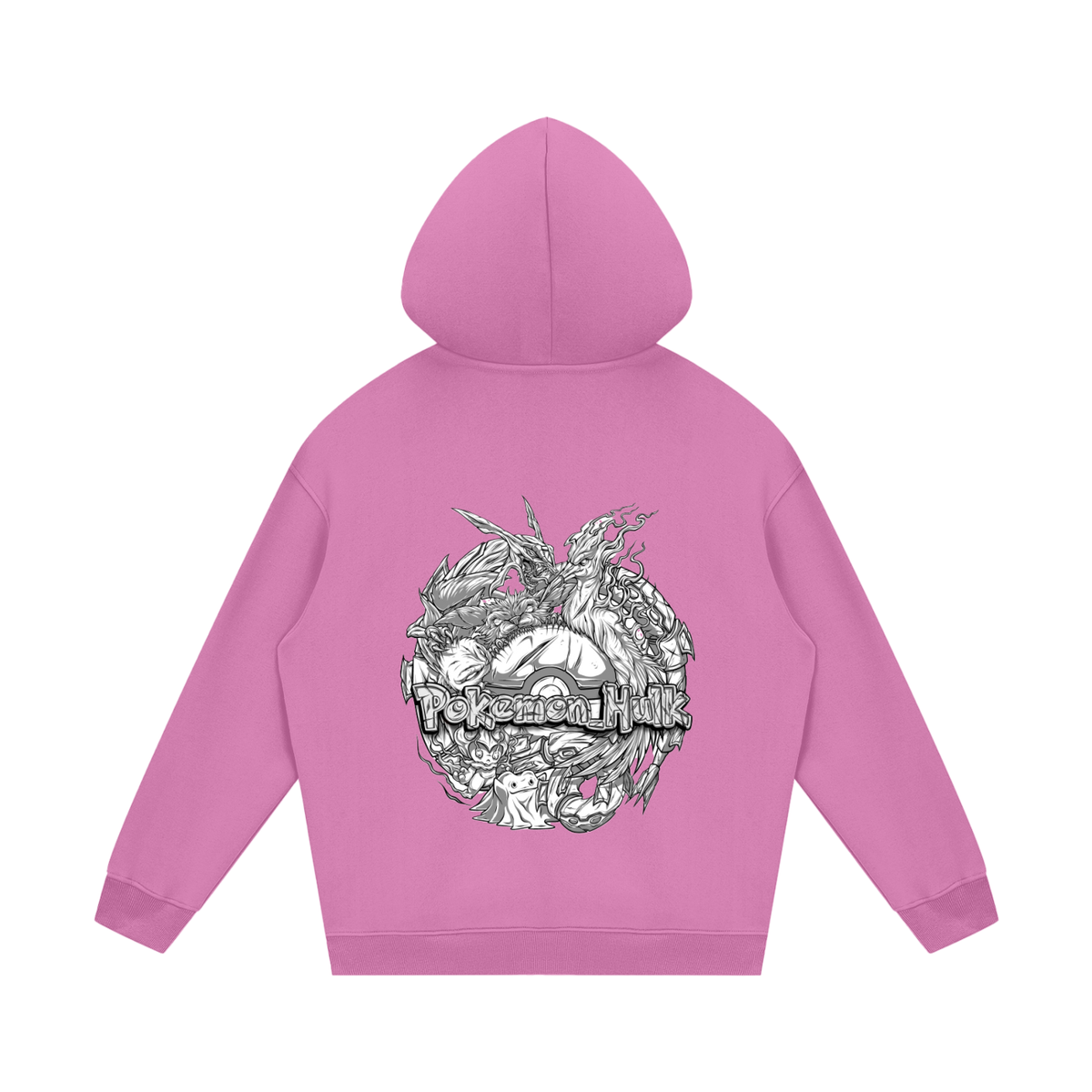 PHT Streetwear Fleece Hoodie B&W Logo