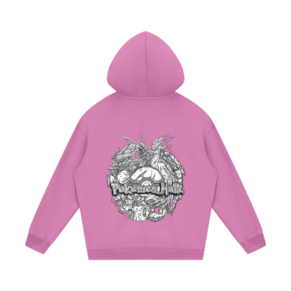 PHT Streetwear Fleece Hoodie B&W Logo