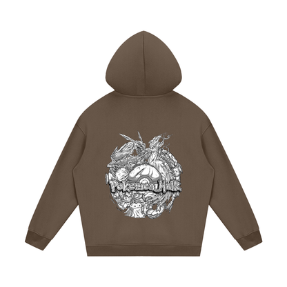PHT Streetwear Fleece Hoodie B&W Logo