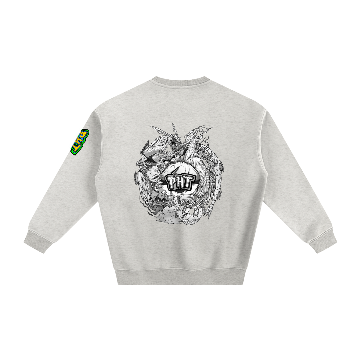 PHT Fleeced Sweatshirt B&W Logo