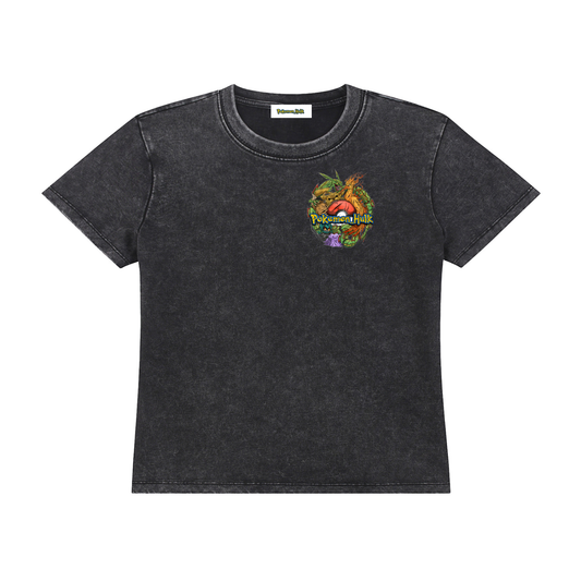 PHT Woman's Vintage Wash Drop Shoulder T-shirt Front  Colour Logo