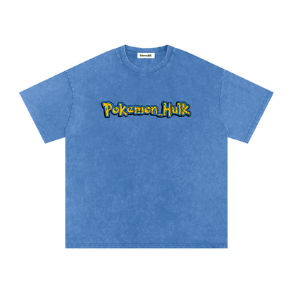PHT Snow Washed Oversized Cotton T-Shirt Colour Logo