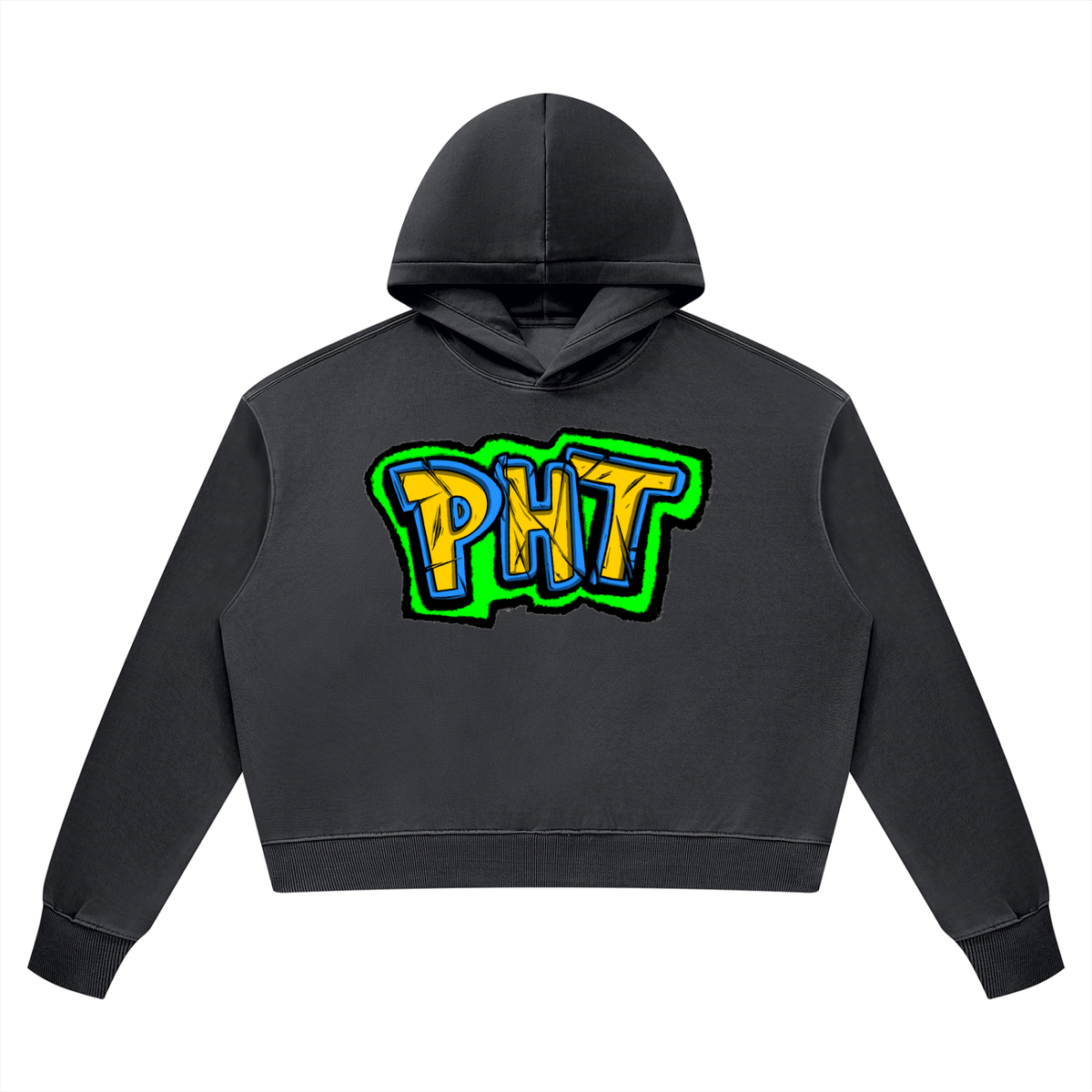 PHT Women’s Vintage Wash Heavyweight Hoodie Colour Logo