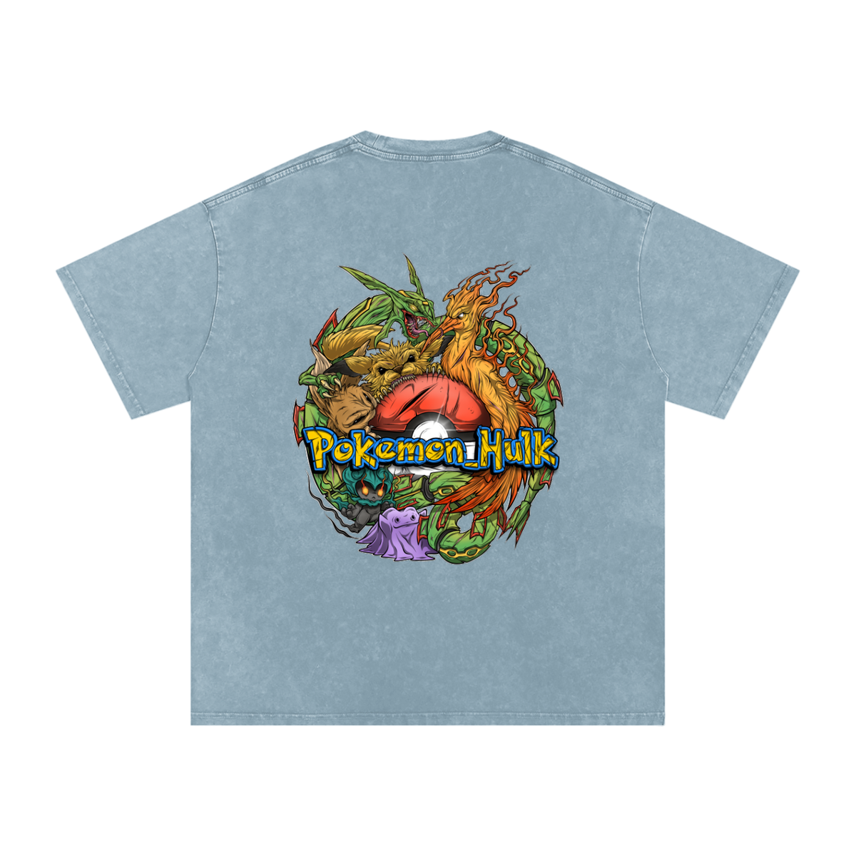 PHT Snow Washed Oversized Cotton T-Shirt Colour Logo