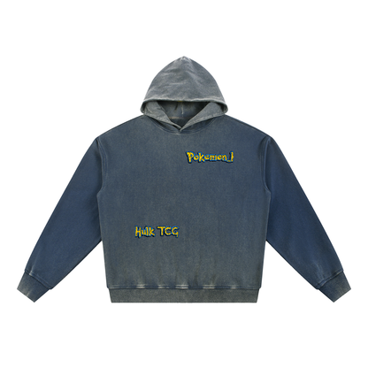 PHT Vintage Washed Gradient Fleece Hoodie Colour Logo