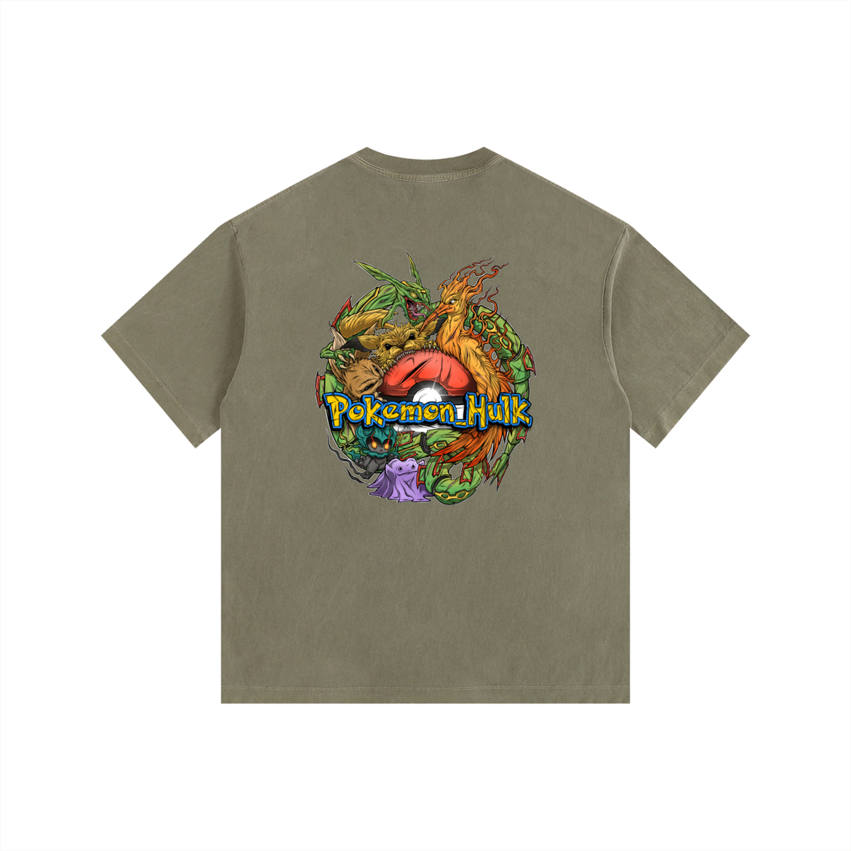 PHT  Vintage Washed Oversized Cotton T-Shirt Colour Logo