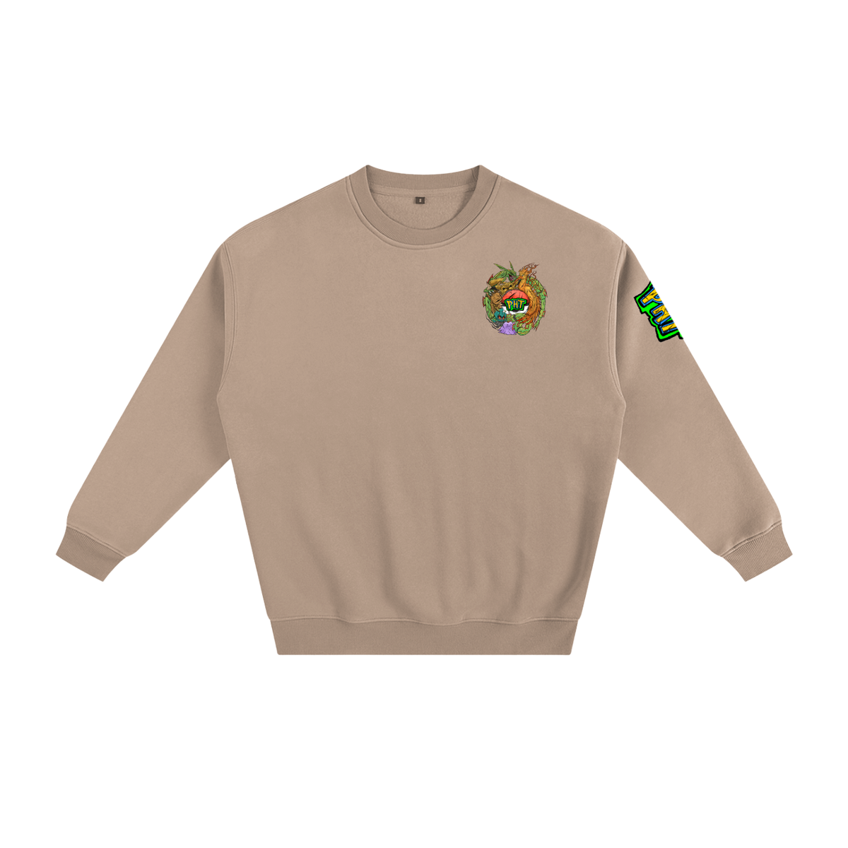 PHT Fleeced Sweatshirt B&W Logo