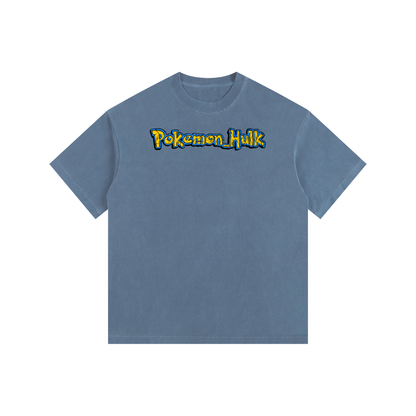 PHT Vintage Washed Oversized Cotton T-Shirt B&W Logo
