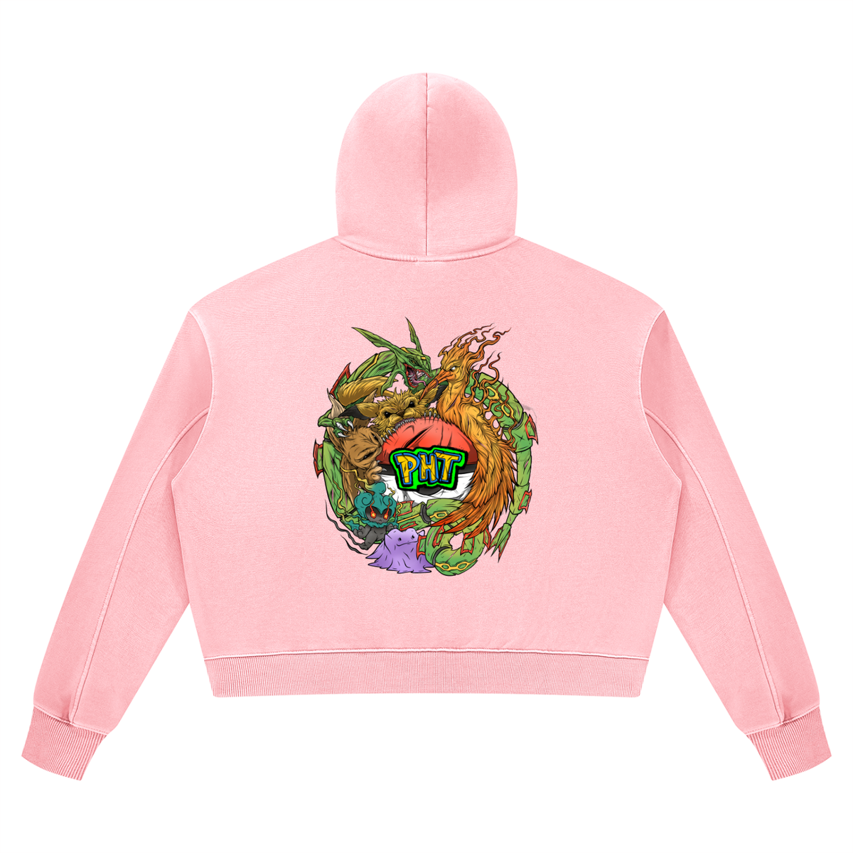 PHT Women’s Vintage Wash Heavyweight Hoodie Colour Logo