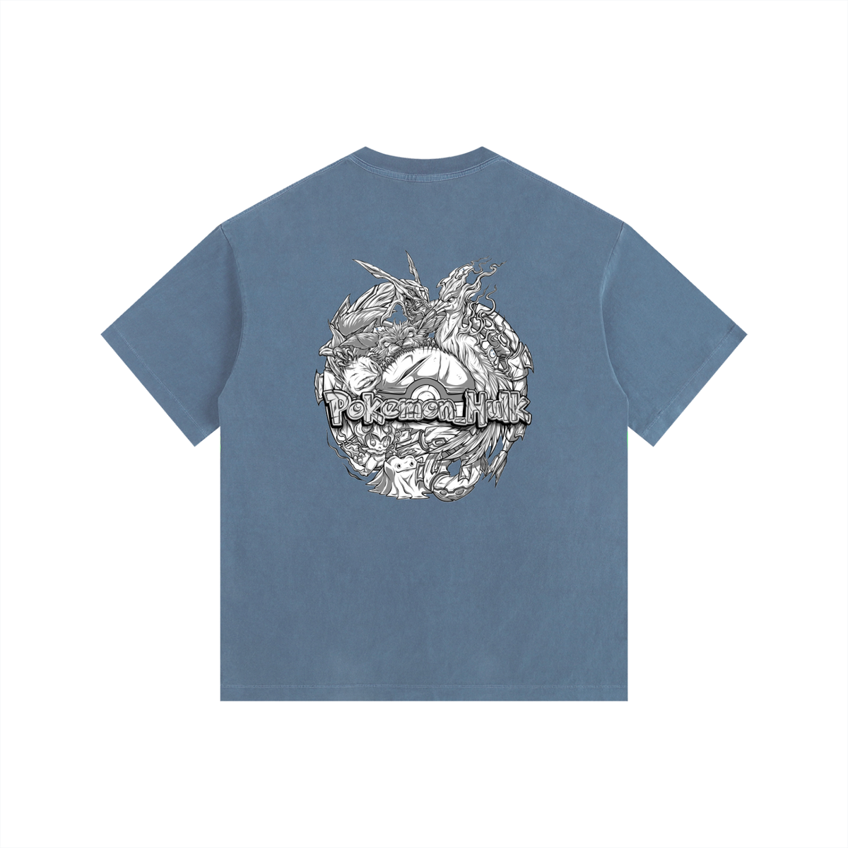 PHT Vintage Washed Oversized Cotton T-Shirt B&W Logo