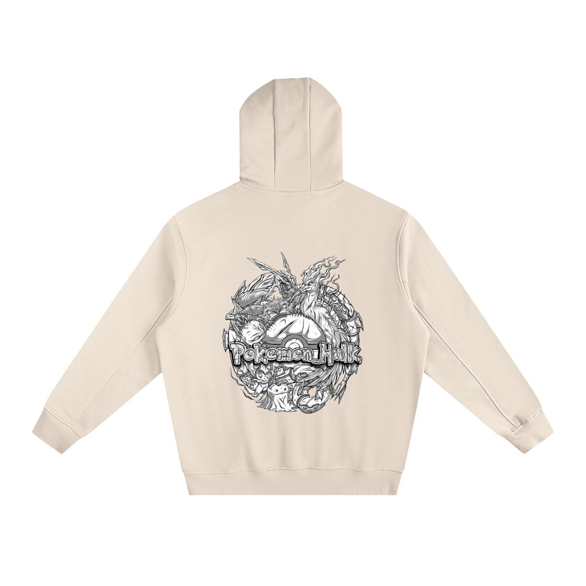 PHT Fleeced High Neck Hoodie B&W Logo