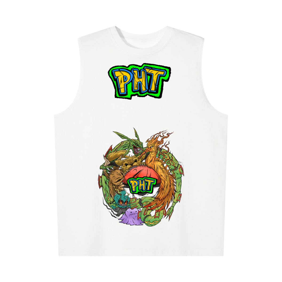 PHT Oversized Cotton Tank  Colour logo