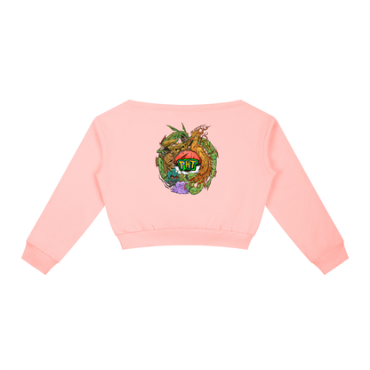 PHT Women's Off-Shoulder Sweatshirt Colour Logo