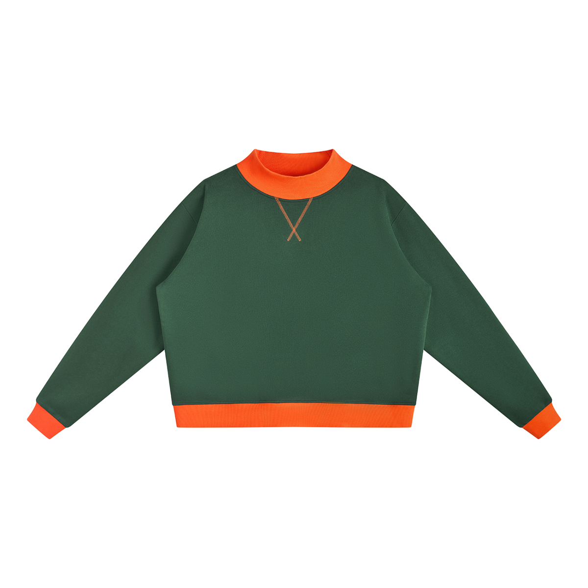 PHT Women’s Mock Neck Crewneck Sweatshirt Colour Logo