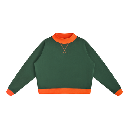 PHT Women’s Mock Neck Crewneck Sweatshirt Colour Logo