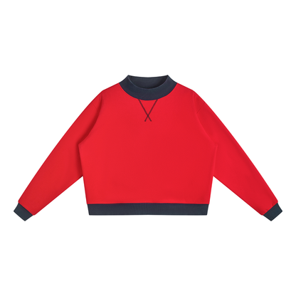 PHT Women’s Mock Neck Crewneck Sweatshirt Colour Logo