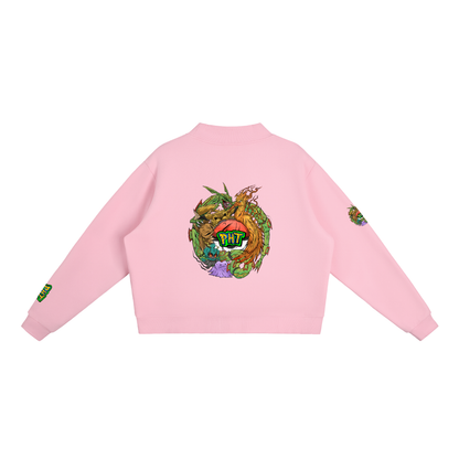 PHT Fleece Mock-Neck Crew Sweatshirt Colour Logo