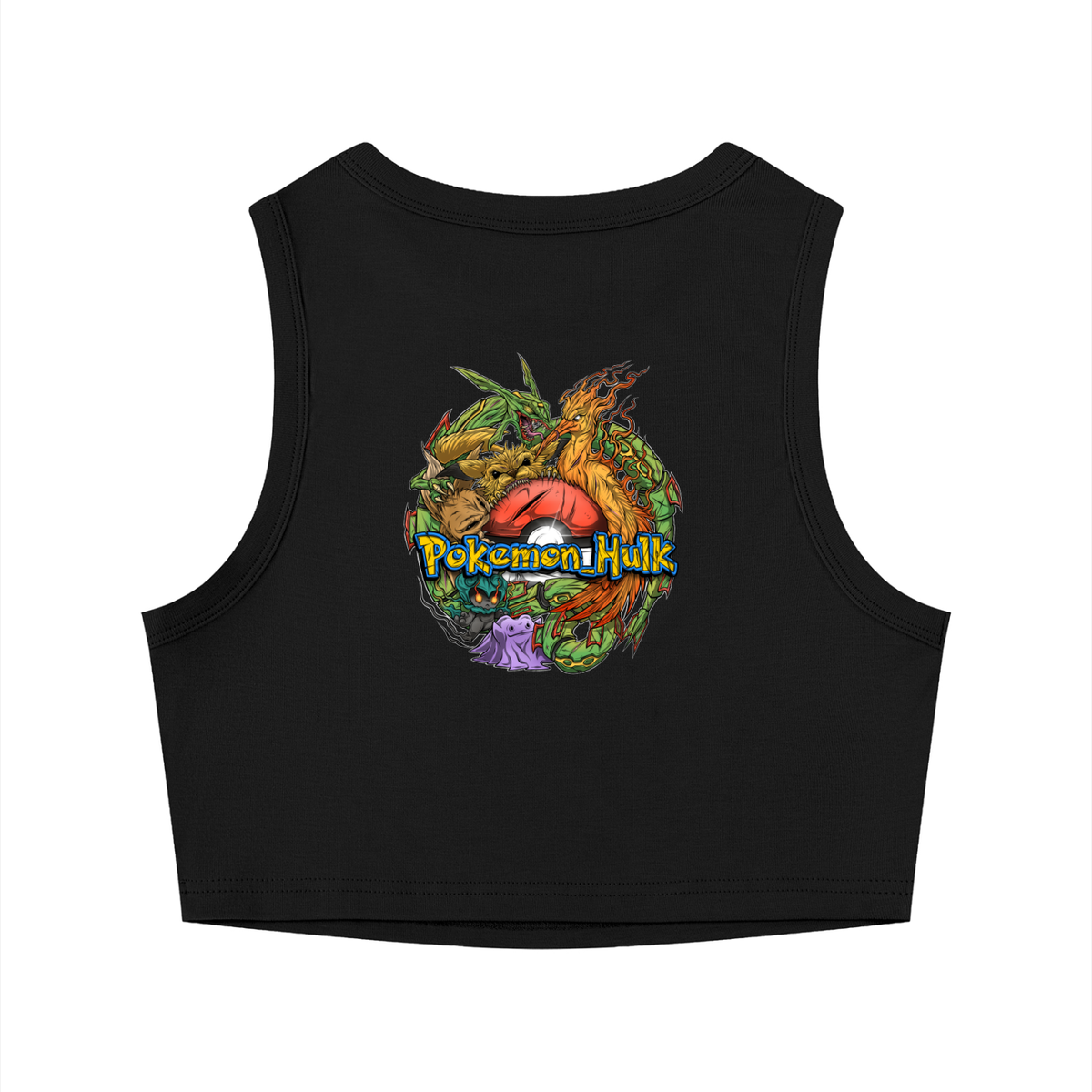 PHT Women's Crewneck Crop Tank Top Colour Logo