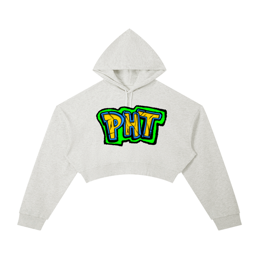 PHT  Woman's Cropped Hoodie Colour Logo