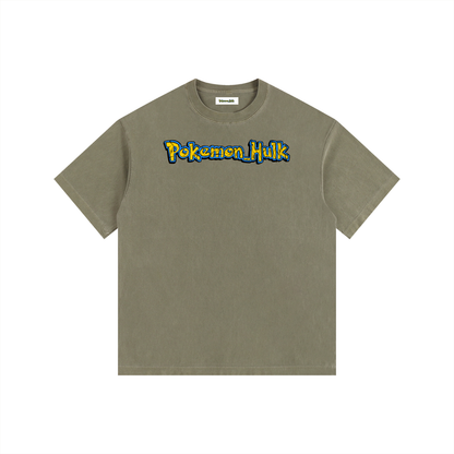 PHT  Vintage Washed Oversized Cotton T-Shirt Colour Logo