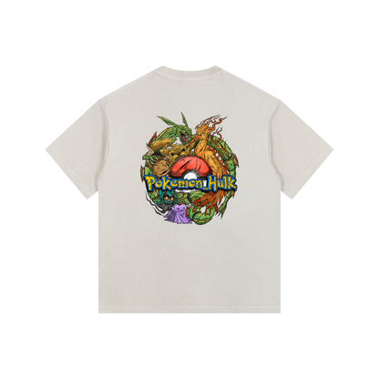 PHT  Vintage Washed Oversized Cotton T-Shirt Colour Logo